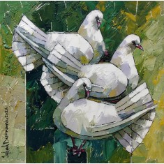 Iqbal Durrani, 18 x 18 Inch, Oil on Canvas, Figurative Painting, AC-IQD-314